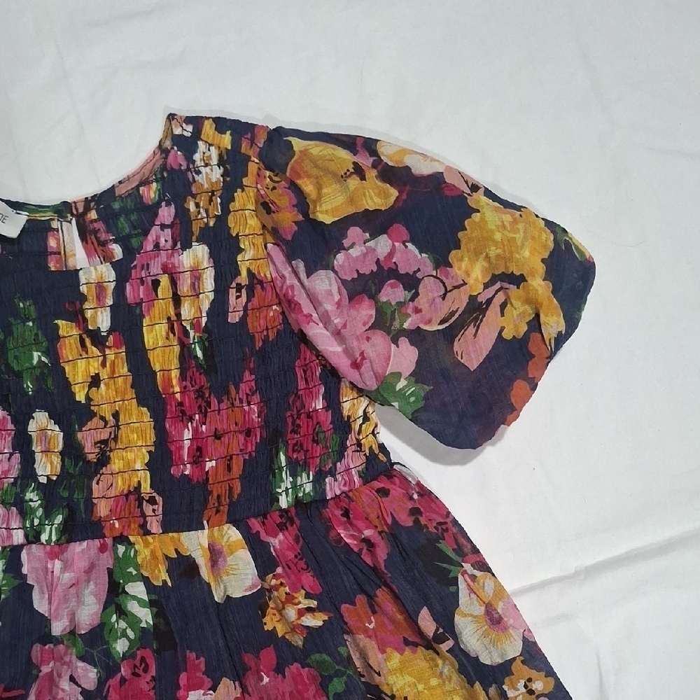 Isobella & Chloe Pink and Purple Puff Sleeve Sundress Size 6 - Picture 4 of 12